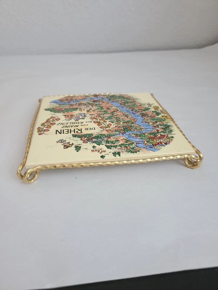 Azulejo cerámico con marco de metal de colección "EL RIN de MAINZ a KOBLENZ" Foto 4 de 4