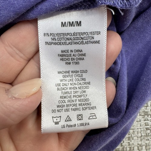 Cuddl Duds Size M Pocket T Shirt Pajama Top Purple Dot Soft Knit Short Sleeve - Picture 9 of 11