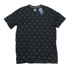 Polo Ralph Lauren Men's Black All Over Pony Logo Graphic Crew-Neck Sleep T-Shirt