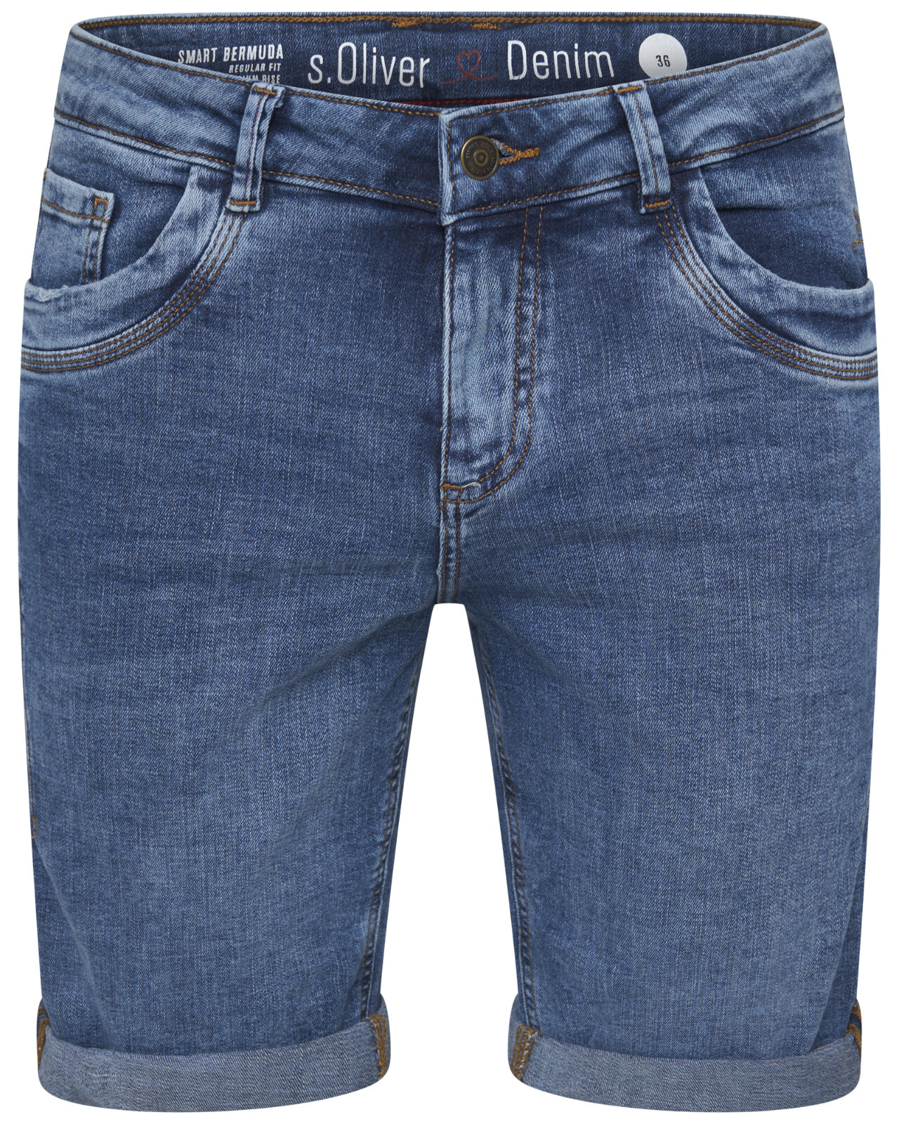 S.Oliver Mujer Bermudas Shorts Capri Pantalones Azul 04.899.72.5086 34 36 Nuevo