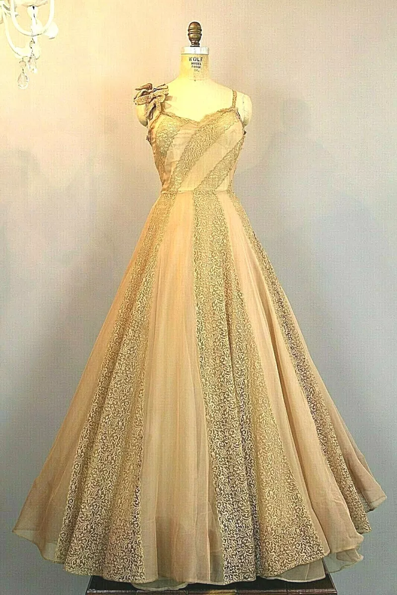 Antique Original Sophie Original Lace Gown by Sophie Gimbel Saks