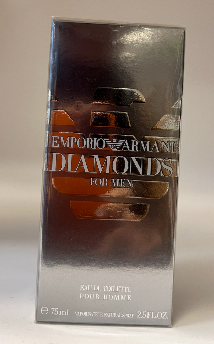 Emporio Armani DIAMONDS For Men 2.5 fl.oz / 75 ml eau de Toilette Sealed NIB