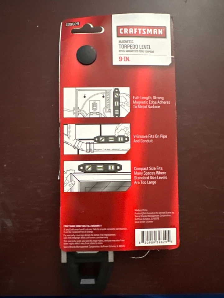 Craftsman 9 Inch Magnetic Torpedo Level Balance - Image 2 of 2