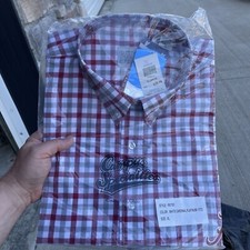 New Alabama Plaid Button Up Short Shirt XL