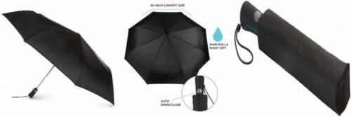 Totes Blue Line Golf Size Auto Open/Close Umbrella Black - 7110 | eBay