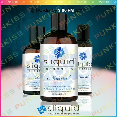 Sliquid Organics Natural Aloe Water Based Sex Lube Premium Lubricant Long Last