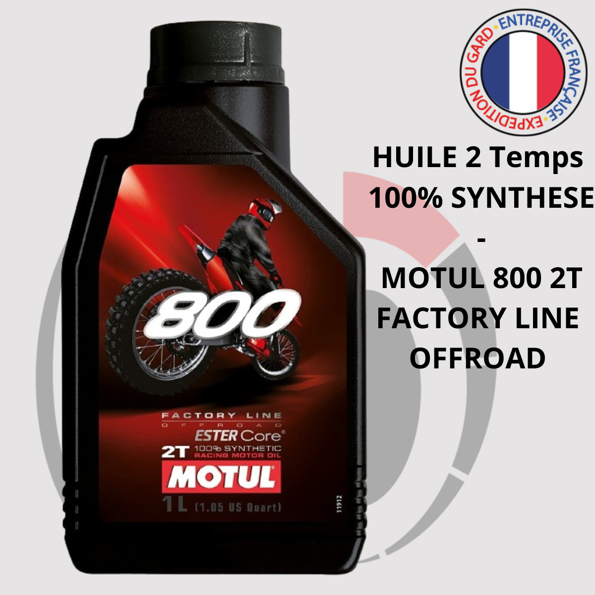 Huile Motul 800 moto cross enduro Off Road liquide synthèse mélange 2 temps 1L