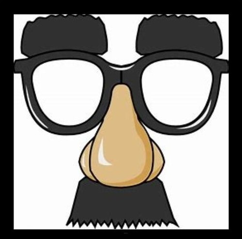 Funny Glasses With Big Nose Black Eyebrows Classic Joke Costume Face Mask MAGNET