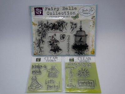 HANDWERKLICHE BRIEFMARKEN - FAIRY BELLE/STUDIO G - 3 PACKUNGEN UNGEÖFFNET - KLARE BRIEFMARKEN