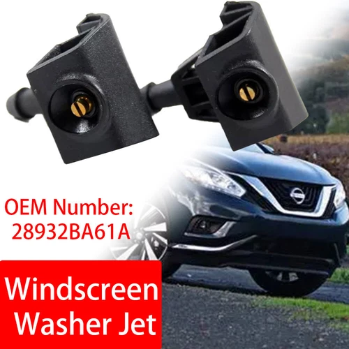 2x Ugello spruzzatore lavavetri anteriore Jet nero per Nissan JUKE F15 2015-2018^ - Foto 15 di 20