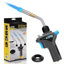 BLUEFIRE Metal Trigger Start MAPP MAP Propane Gas Welding Torch Plumbing HVAC US