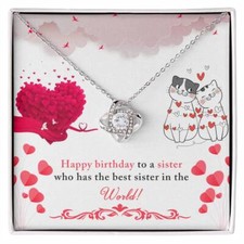 To My Sister Necklace, Brother to Sister, Birthday gift For Sister