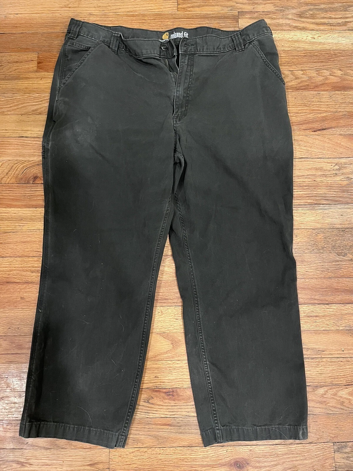 Carhartt Relaxed Fit Work Pants Men's Size 42x30 Gray Straight Leg