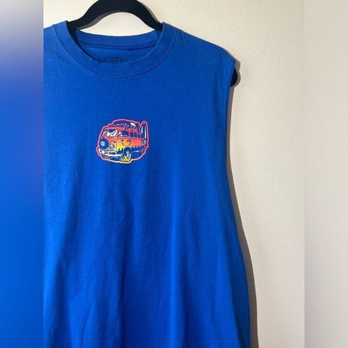 Arizona Jean Company Blue Tank Top VW Bus Graphic Men's XL California Crusin - Picture 6 of 9