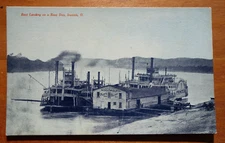 Steamer boat landing on a busy day Ironton OHIO postcard Princess?
