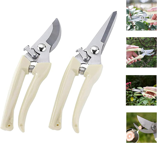 Premium Gardening Pruning Shears - Razor Sharp SK5 Steel Blades, Cuts Up To 3/4 Inch Branches, One-Handed Operation