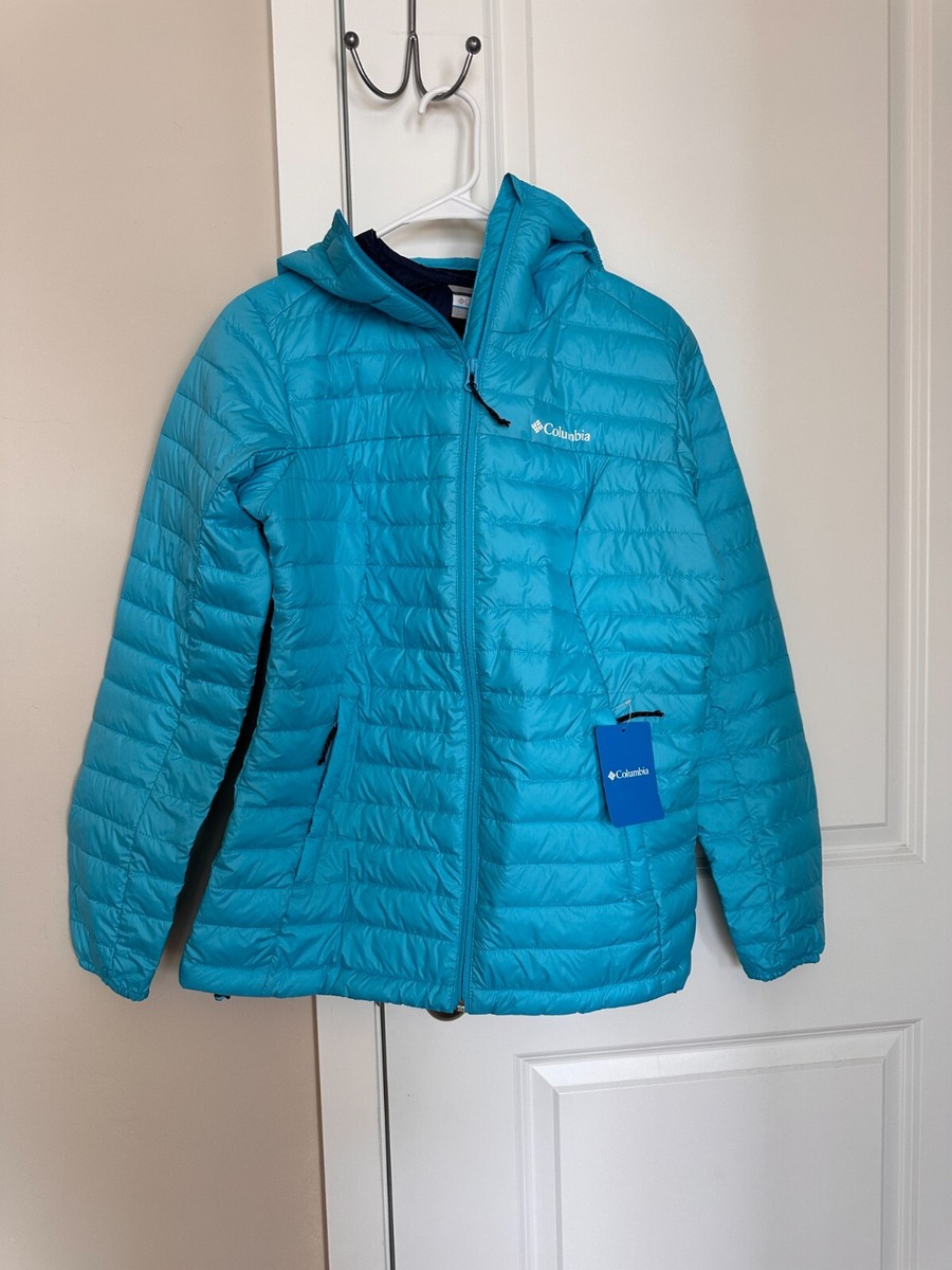 BNWT Columbia Silver Falls Hooded Jacket, Women's Size S, Light blue
