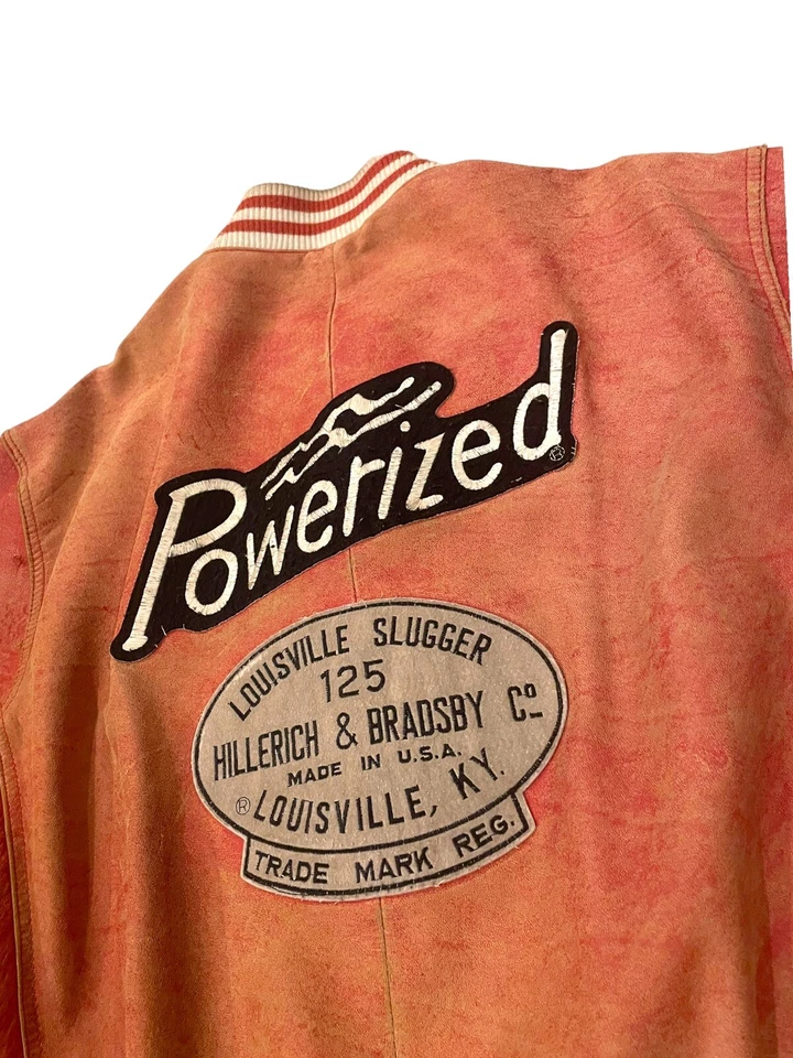 Rare VTG LOUISVILLE SLUGGER Original Baseball Powerized Leather Jacket  SZ L - Image 4 of 4