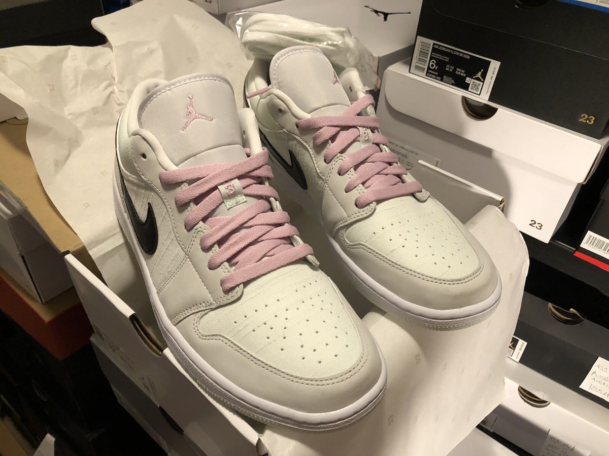 New Size 12 Women Air Jordan Low SE Barely Green/Black Leather