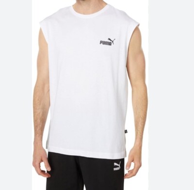 Puma Essential Men's Large Crewneck Sleeveless Athletic Gym Muscle Tee T  Shirt | eBay