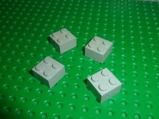4 x LEGO Oldgray bricks 2x2 ref 3003 / Set 8868/6086/6024/6066/6082/6081/6087...