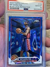 2023 Topps Chrome Rip Hamilton Blue Lava Refractor /149 PSA 10