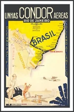 BRASIL VINTAGE STYLE PRINT/POSTER SATIN PHOTO PAPER T466