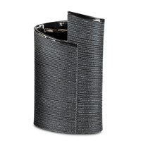 Vase 14X22 Cm Anthrazit-Silber Keramik Tischvase Formano 757036 Blumenvase