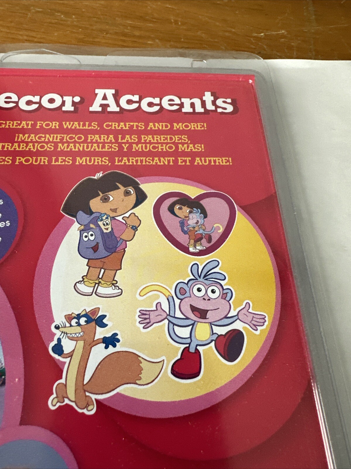 DORA THE EXPLORER DECOR ACCENTS 12 WALLPAPER CUTOUTS WET &  APPLY EASY!
