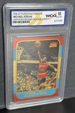MICHAEL JORDAN 1996-97 FLEER POLYCHROME 10th ANNIVERSARY ROOKIE CARD WCG 10