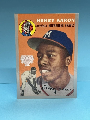 Hank Aaron 1954 Topps Throwback RC Rookie Card 2000 Topps Opening Day #128