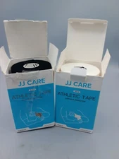 Lot of 2 JJ Care Athletic Tape Support Protection  3x2 Roll 1.5" x 15 yards
