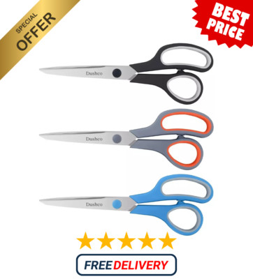 Scissors,  8.5 Inch Multipurpose Scissors Bulk Set of 3 Pack, Ultra Durable
