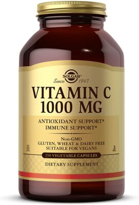Vitamina C 1000 mg, 250 cápsulas vegetales - Apoyo antioxidante e inmunológico