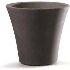 Garden Elements In/Outdoor Pamploma Plastic Round Planter, Cappuccino, 20"