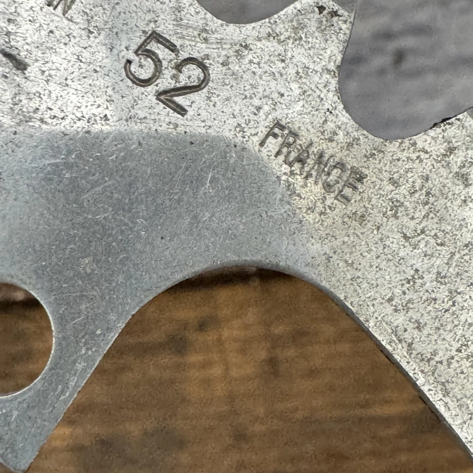 Corrente Vintage TA Specialites 52T 5 Parafusos 152 BCD NOS Nova Fabricada na França Liga - Imagem 3 de 4