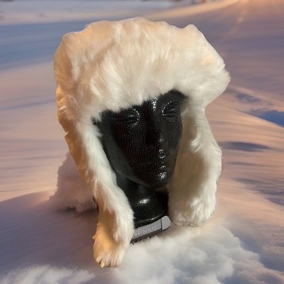 NWT Mixit Winter Trapper Hat Ivory Faux Fur Multiple Ways To Wear One Size Warm