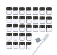 50pcs 1ML 1/4 Dram Mini Clear Glass Essential Oils Vial Small Sample Bottles ...