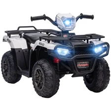 Aosom 12V Ride on ATV for Kids, Kids Electric 4 Wheeler with Headlight,