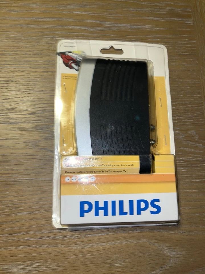Philips RF MODULATOR Box Video RCA to RF Converter PH61159 Channel 3,4 Coaxial - Image 4 of 4
