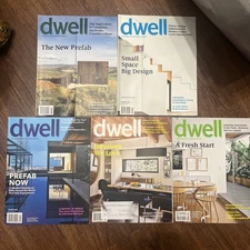 DWELL MAGAZINE - LOT OF Five Issues: 2014-2015.