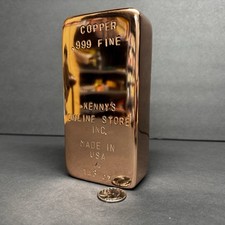 143 oz / 8.93 lb Copper Bar - Mirror Finish On Top And Sides - Bullion - Sealed