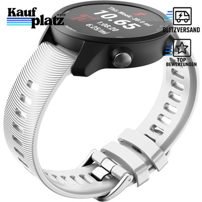Armband Silikon 20mm für Forerunner 245 645 Vivoactive 3 5 Venu Vívomove HR Weiß