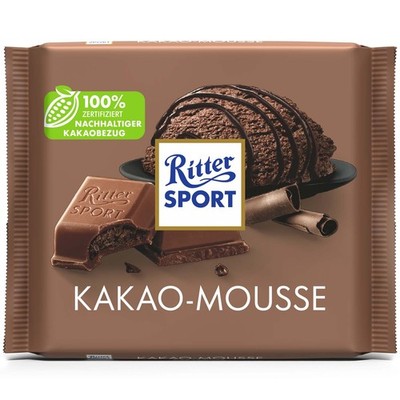 Ritter Sport chocolate bar: COCOA MOUSSE -Kakao - 100g- FREE SHIPPING