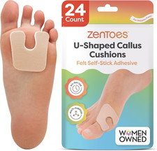 U-Shaped Felt Callus Pads  Protect Calluses from 24 Count Beige
