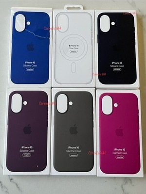 Genuine Apple iPhone 16 (6.1'') Silicone Case w/Magsafe - Multiple Colors