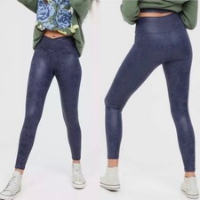 Aerie Offline The Hugger Crackle Legging XS Blue Cross Front NWOT