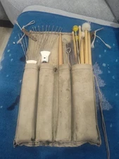 18PC VTG Assortment Drum Stick Lot Marching Band Military Canvas Pouch VIC FIRTH