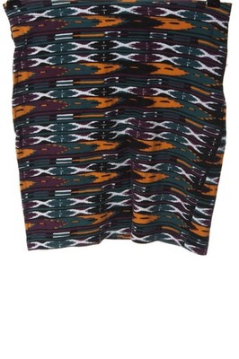 FISHBONE Minirock Damen Rock Gr. DE 38 grün-hellorange-schwarz Casual-Look