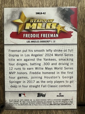 2025 Topps Series 2 Freddie Freeman #SMLB-42 Stars of MLB Insert
